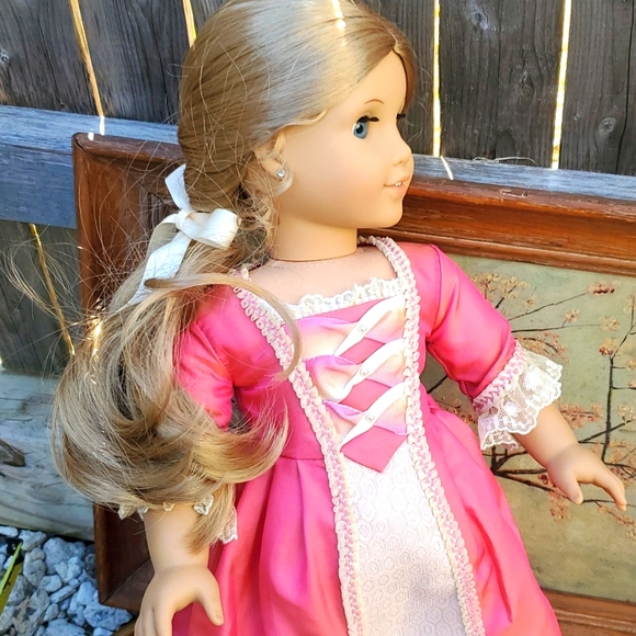 Accents American Girl Doll Pink Dress Blonde Hair Poshmark